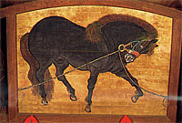 黒馬繁馬図絵馬の写真の画像