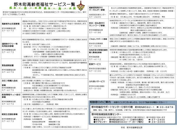 高齢者福祉サービス①