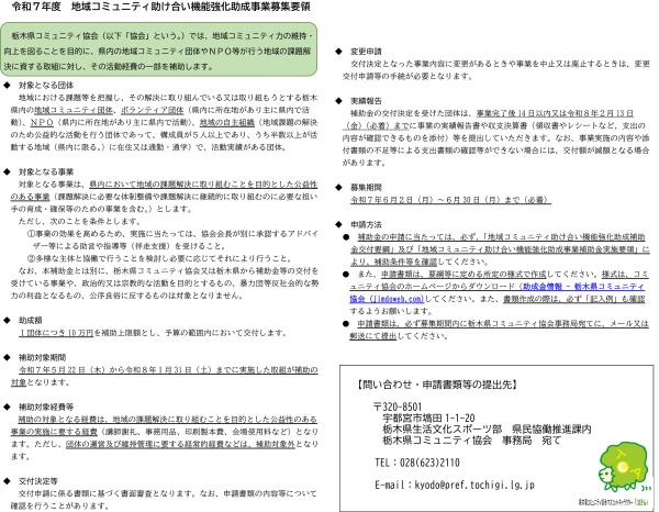 令和7年度地域コミュニティ